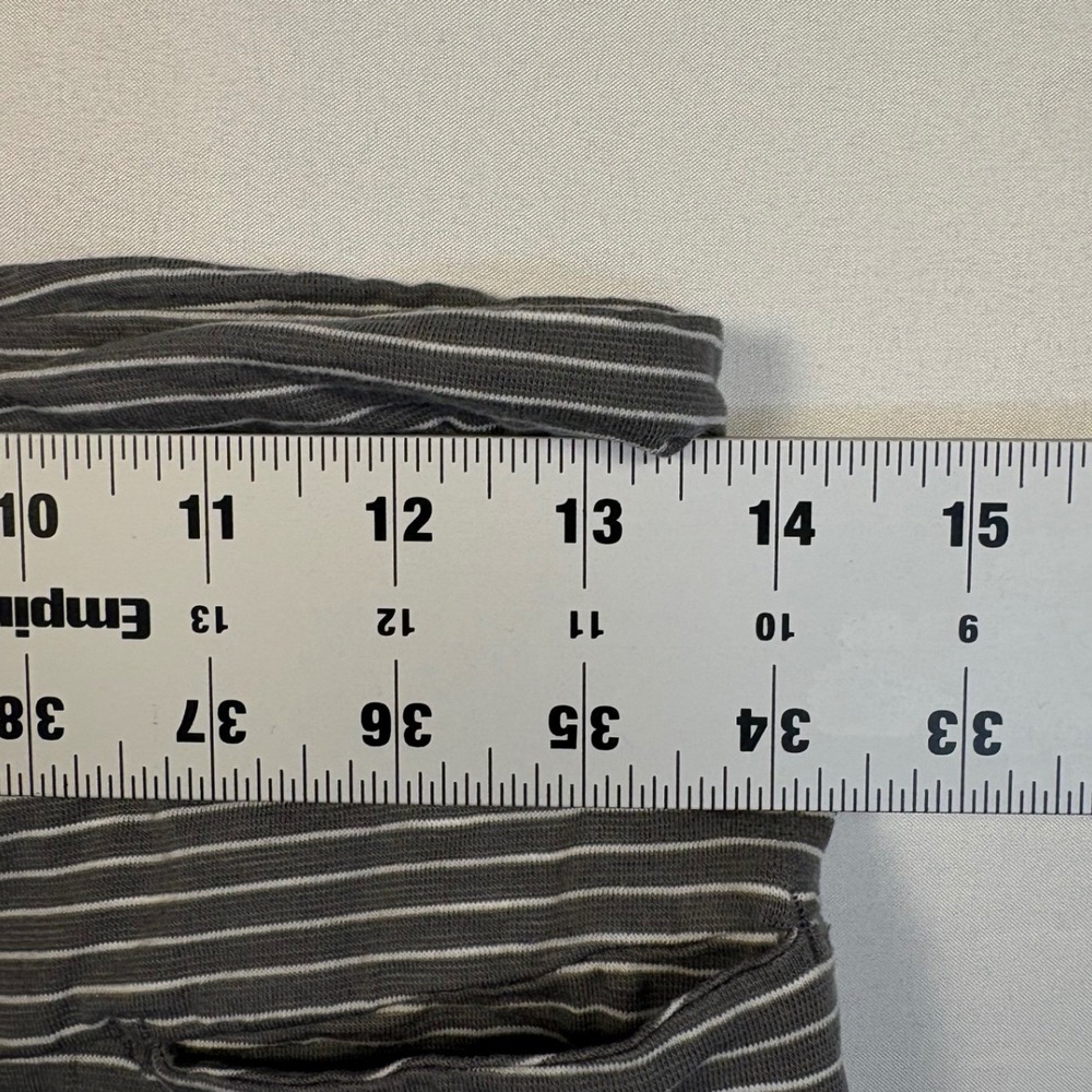 Toad&Co Women Gray Striped Organic Cotton Tencel Maxi Skirt Small Foldover Waist - Picture 5 of 5